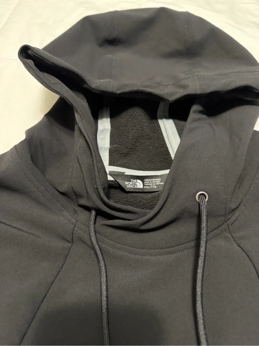 The North Face Black Pullover Hoodie with American Flag Patch